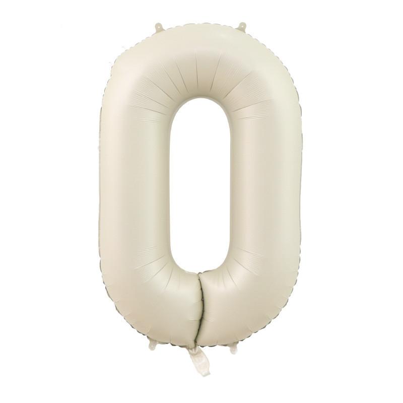 

40-дюймова цифрова повітряна куля кремового кольору Цифрова повітряна куля на тему дня народження 0-9, підходить для прикраси днів народження, Нового року, Дня святого Валентина