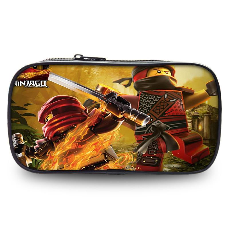 Ninjago Pencil Case For Students With Nylon Material And Storage Pocket