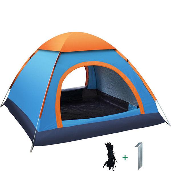 3 Colors Outdoor Tent 3-4 People Fully Automatic Camping Thickening Rain-proof Tent Quick-opening Large Space Double-door Tent