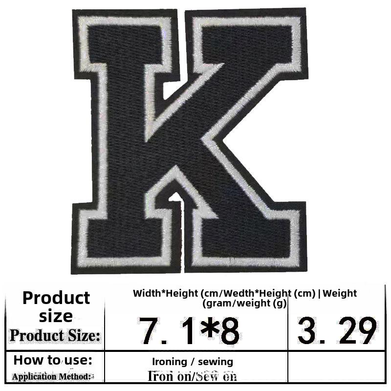 Embroidered Alphabet & Number Jersey Patch Armband Badge