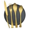4pcs/set Western Tableware Set Stainless Steel Matte Cutlery Flatware Set Rose Gold Knife Fork Dessert Spoon Kitchen Dinnerware Set