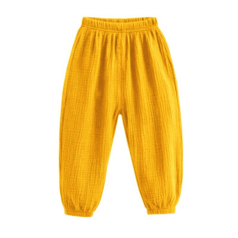 Kids Pants Cotton Linen Soft Trousers Casual Long Pants for Boys and Girls