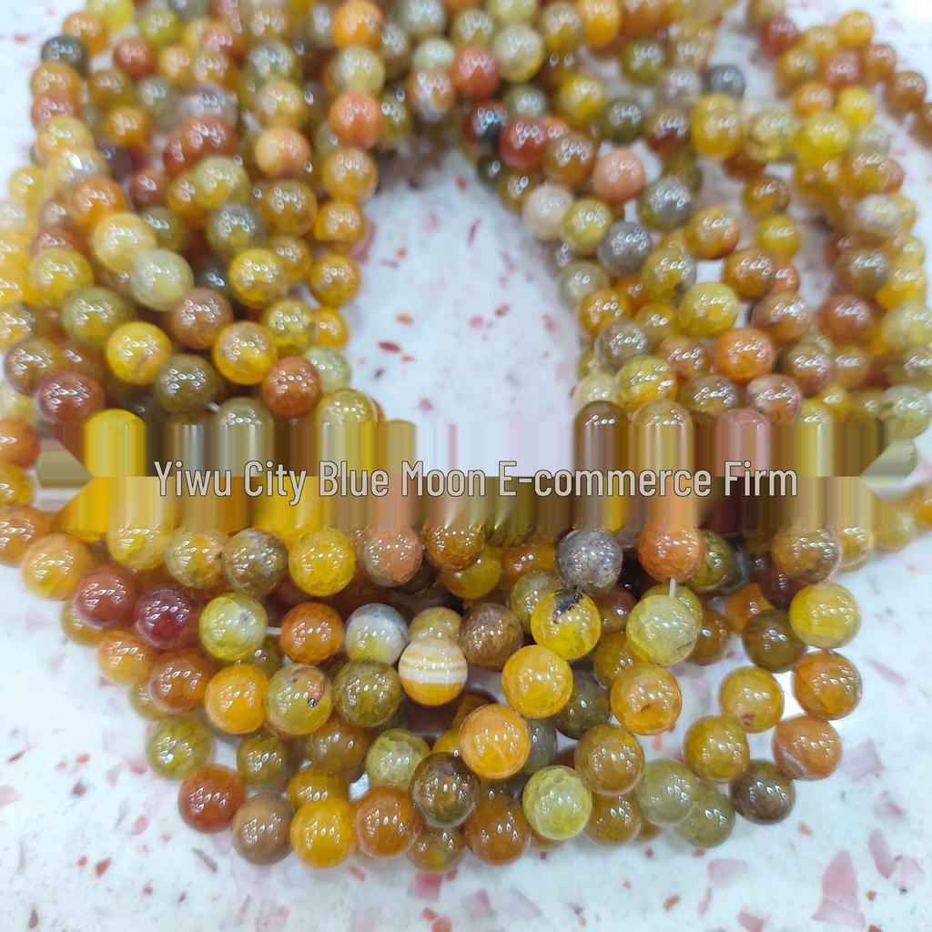 Exclusive Peach Chalcedony Loose Beads for DIY Bracelet Jewelry Accessories