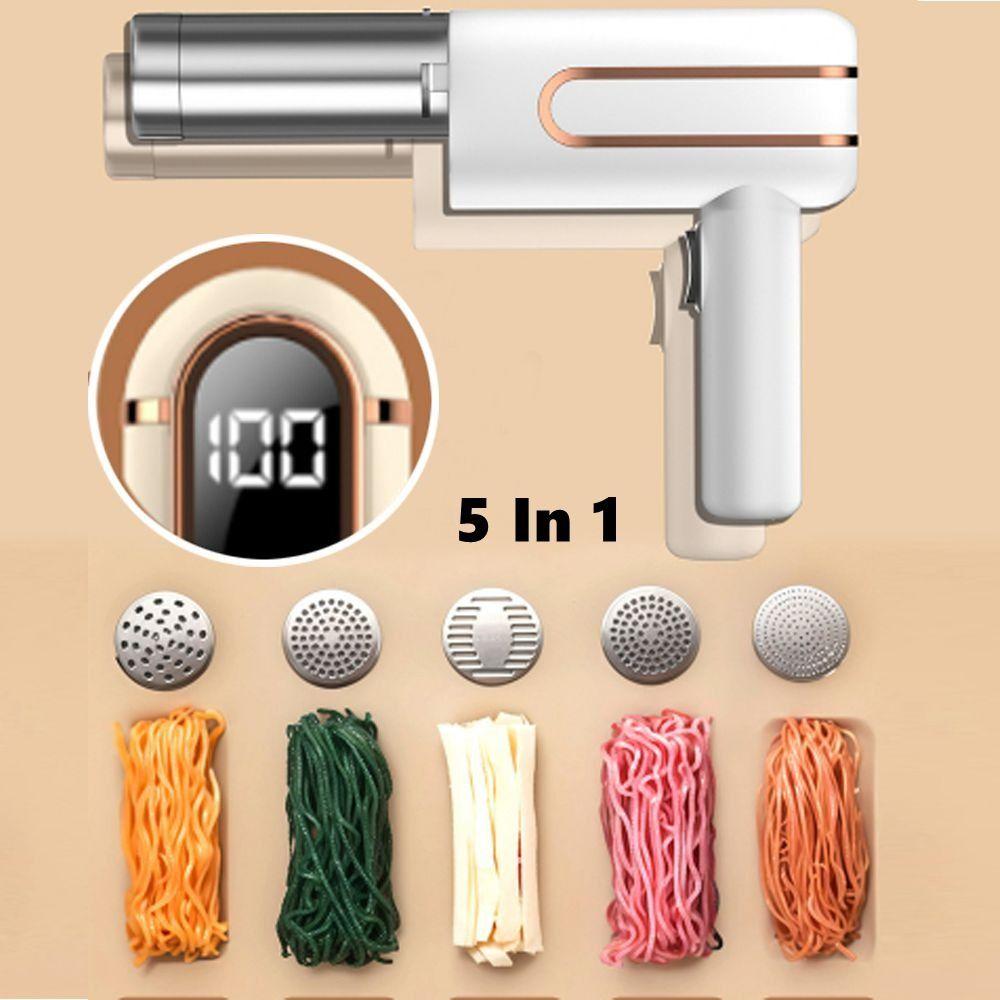 

LED Screen Handheld Electric Pasta Maker for Homemade Spaghetti Ramen бежевий