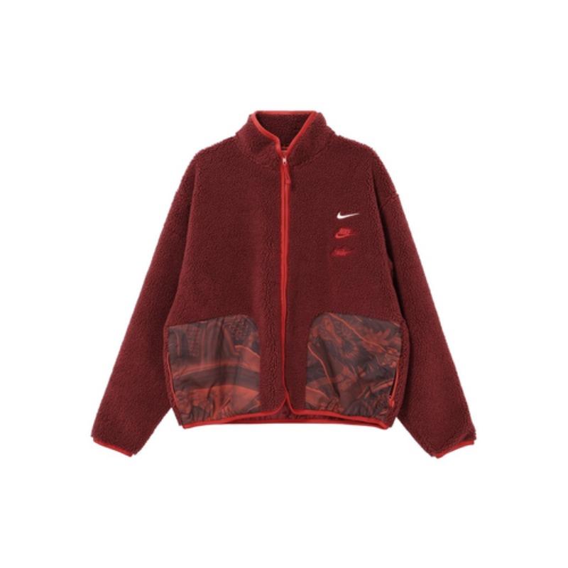 Nike FW23 Velvet feel Coat Men s Team Red Color FZ6194-677 EU XL