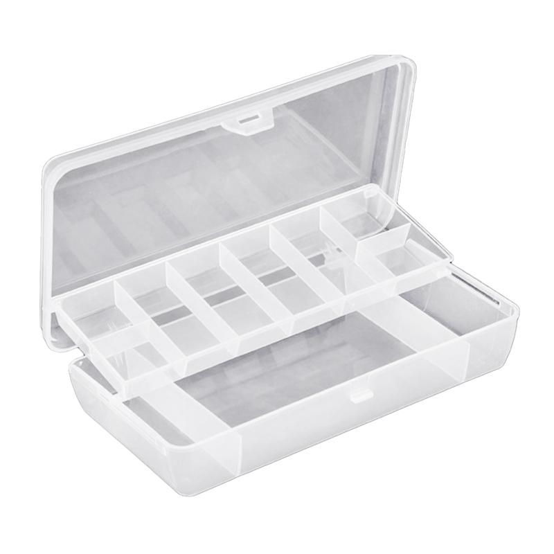 

Upgraded Plastic Tray Compartments Fishing Lure Tackle Box Two-Sided Storage Cases for Putting Hooks Small Items Parts 1