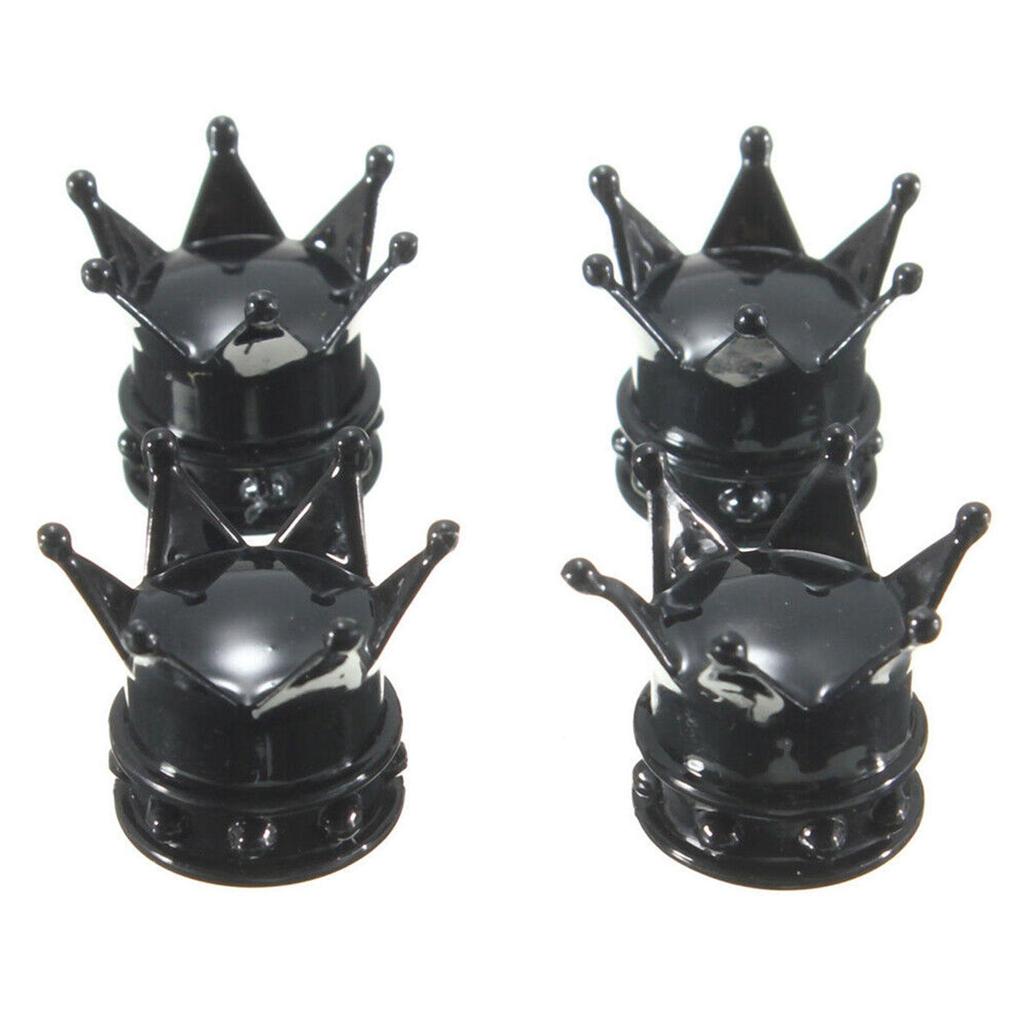Wheel Tire Valve Caps Cover Silver Crown BLACK Diamond Dust Motorcycle Truck Bicycle Air Tyre Cover Q6H1 Stem Caps Car Valv P9S0