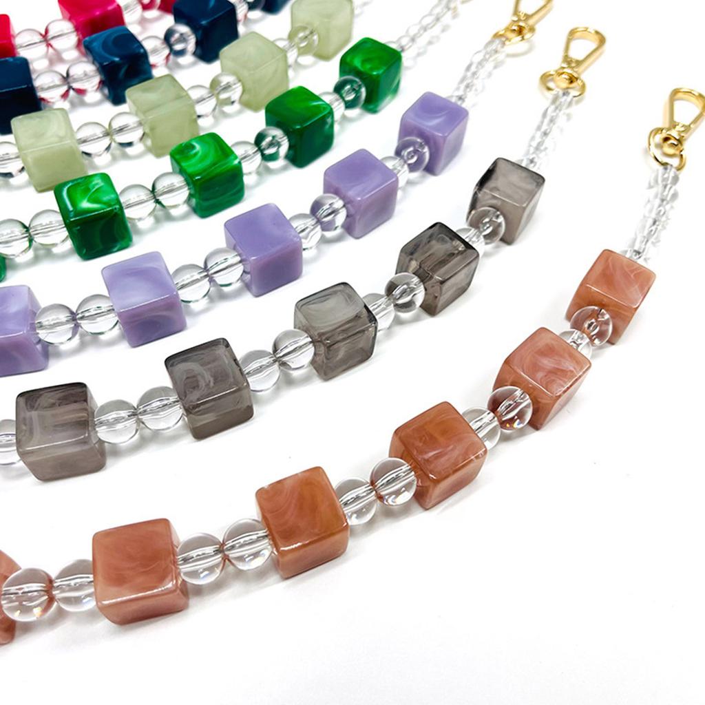 13in Ersatzketten für Handtasche Damen Geldbörse Gürteltasche DIY Handwerksbeutel Acrylketten Kurze Riemen DIY Zubehör