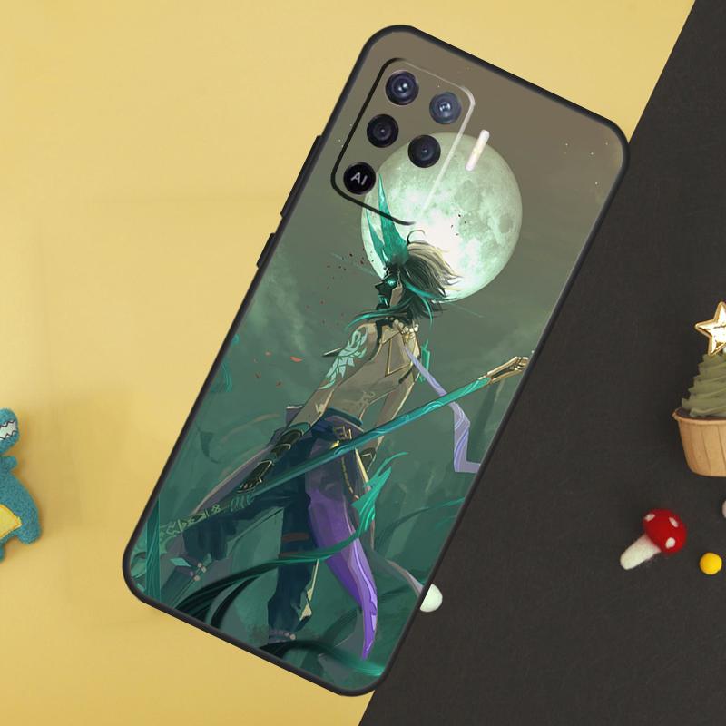 Genshin Impact Xiao Case For Oppo A60 A80 A40 A15 A16 A17 A57 A94 A74 A54 A76 A96 A18 A38 A58 A78 A98 A5 A6 Pro