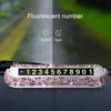 Women Car Temporary Parking Card Car Bling Kit Glittering Hidden Telephone Number Plate Auto Park Stop Card Accessories