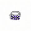 Natural Amethyst 925 Sterling Silver Ring - Gemstone Statement Jewelry