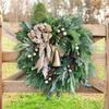 Weihnachtskranz mit Weihnachtskiefernzapfen Kiefernadel Frohe Weihnachten Girlanden Dekorationen Ornamente Noel Neujahr 2024 Navidad