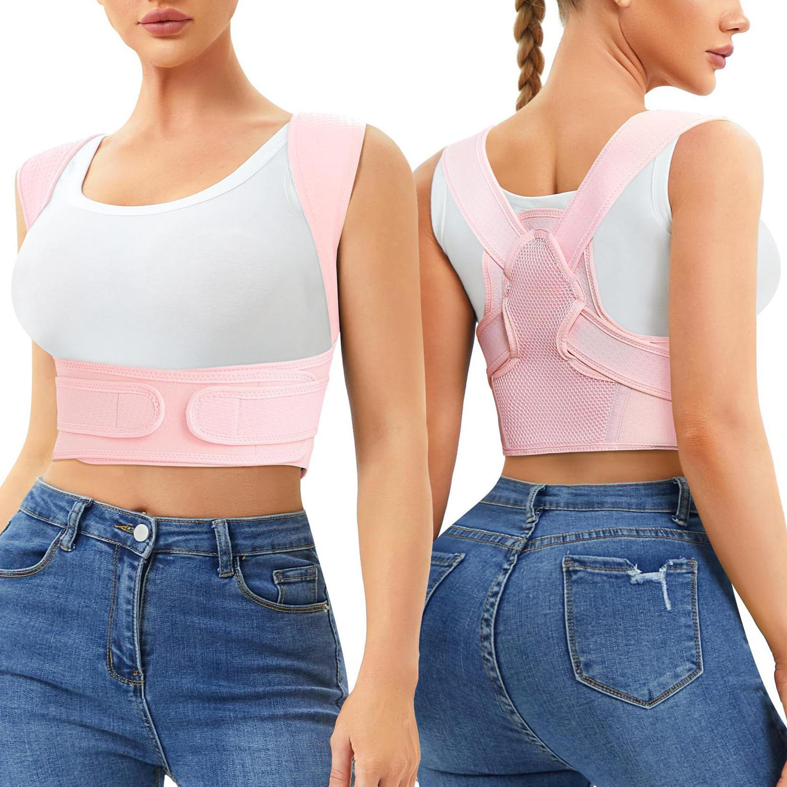 

Регулируемый бандаж для поддержки верхней части спины для улучшения осанки и комфорта Pink XL 2XL