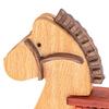 Mini Wooden Rocking Horse Model Tabletop Decoration DIY Unfinished Miniature Statue for