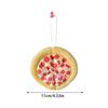 Creative Pizza Plush Toy Keychain Cartoon Ham Pizza Soft Stuffed Doll Pendant Car Key Ring Backpack Bag Decor Kid Gift