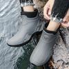 New rain shoes short tube men's adult waterproof shoes women's rain boots non-slip wear-resistant velvet warm fashion water boots