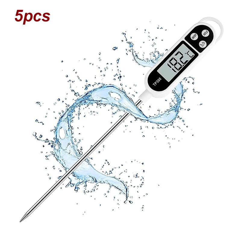 Food Thermometer Digital Real-Time Reading Meat and Beverage Thermometer with LCD Display and Probe Electronic Kitchen Thermomet