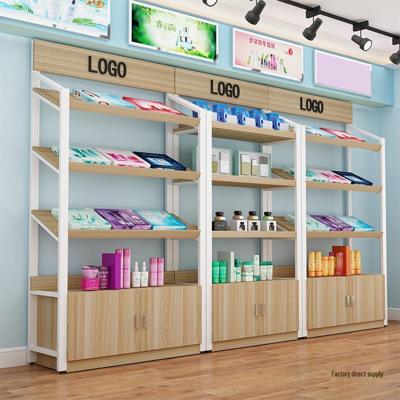 Multi-Layer Slanted Display Stand for Cosmetics and Snacks