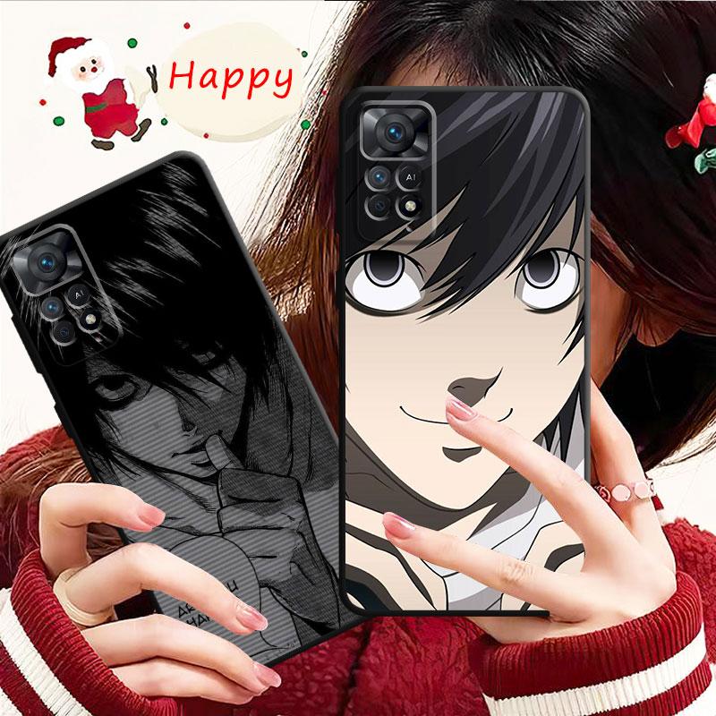 Husă Anime Death Note L Light pentru Xiaomi Redmi Note 11t 11s 11 10 8 Pro 9 9s 9t 8t pentru Mi 10 8 9a 9c 10c 12c K40 K60