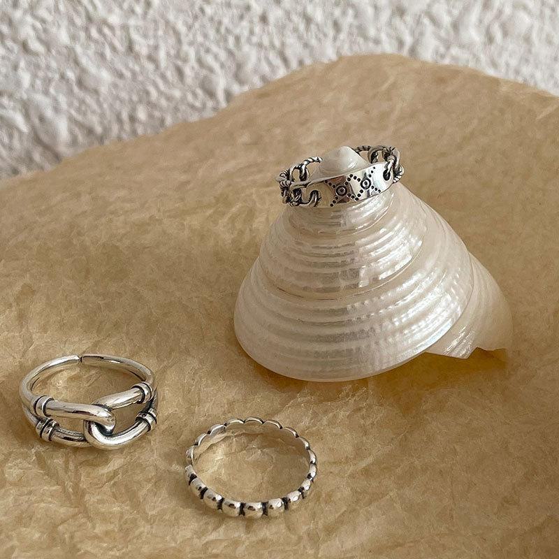 S925 Sterling Silver Geometric Open Ring - Light Luxury, Niche Design, Exquisite & Unique Style for Women