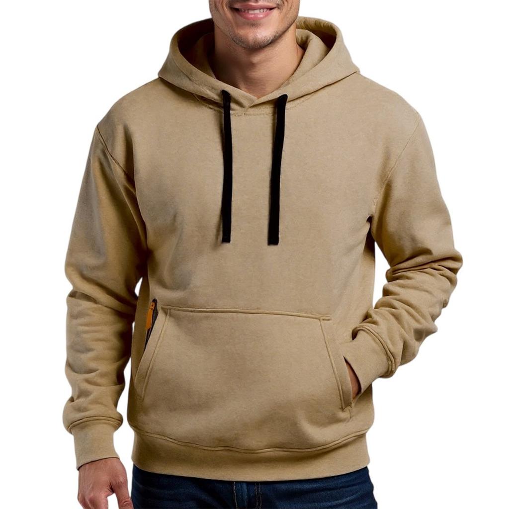 Men's Pullover Hoodie For Spring Trendy Hooded Casual Hoodie