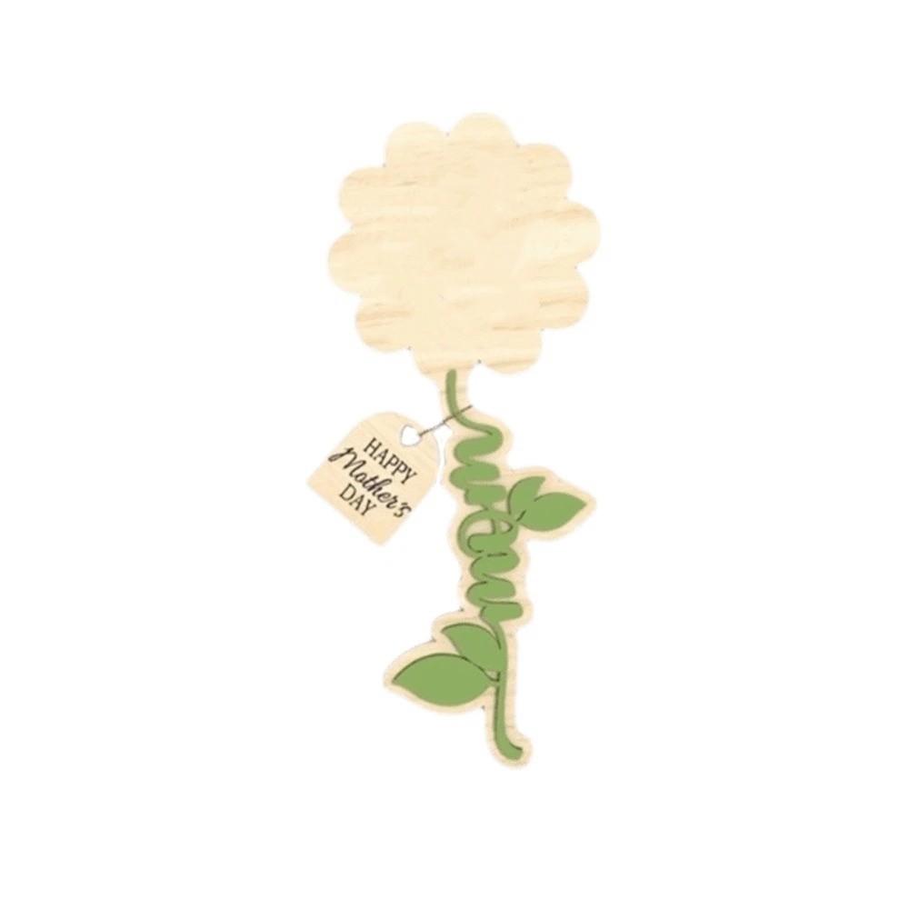 

Ornament Hand Print DIY Sign Decoration Wooden Flower Craft Mother s Day Plaque Spring Decoration Style C