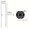 200pcs 100 Heavy Duty U Shaped Ground Stakes 100 Washers for Outdoor Tents Garden Fabric Landscape Weed Control Fabric High Strength Lawn Anchoring