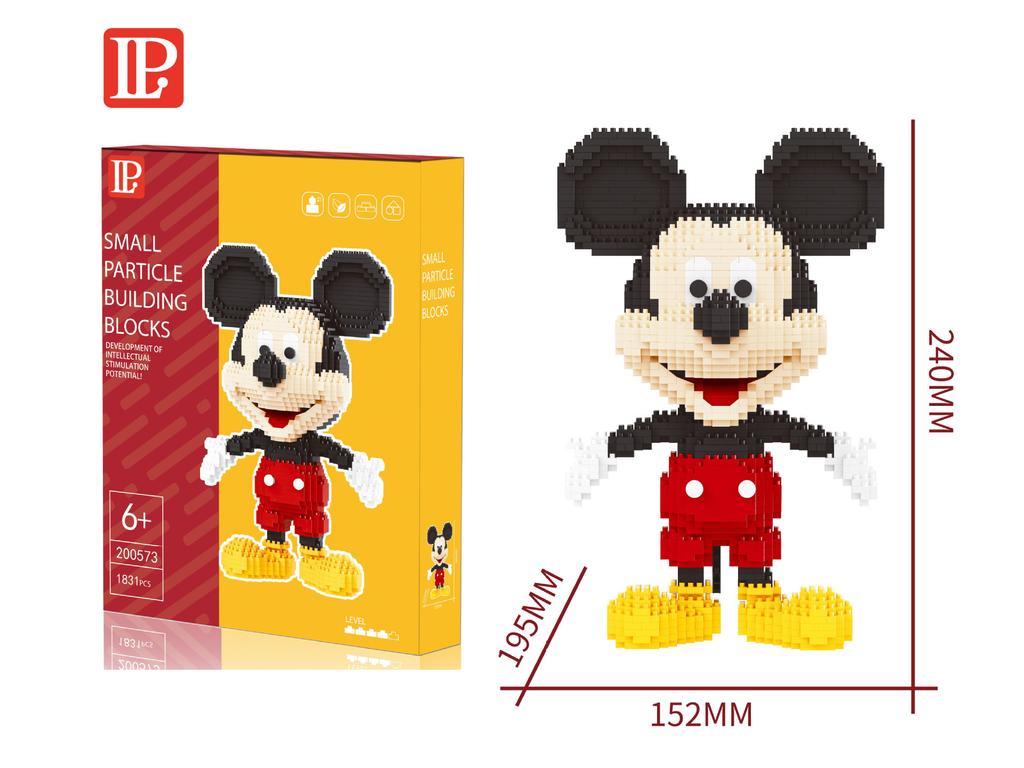 Mickey Mouse Diamond Blocks Micro 3D Model Classic Cartoon Stitch Mini Building Bricks Figures For Bricks Toys