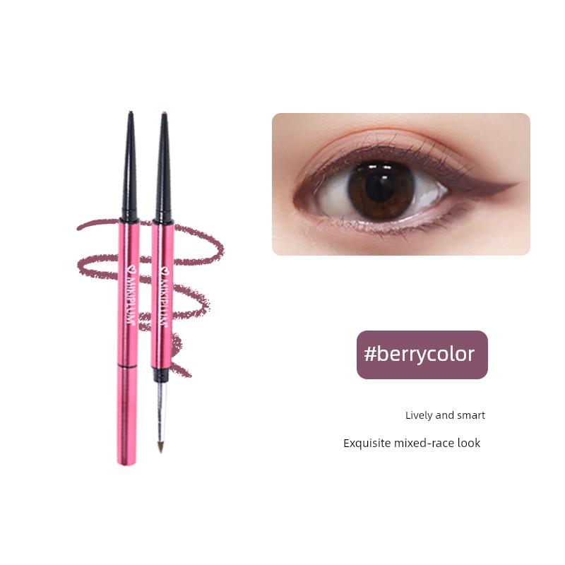 Little Monkey Recommends! Mikiplum Elegance Dual-Head Eyeliner Gel Pen, Smooth Application, Berry Color, Suitable for Lower Lash Line and Aegyo-Sal