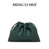 Premium sense single shoulder armpit woven pleated cloud bag women commuter versatile hand carry crossbody drawstring garbage bag