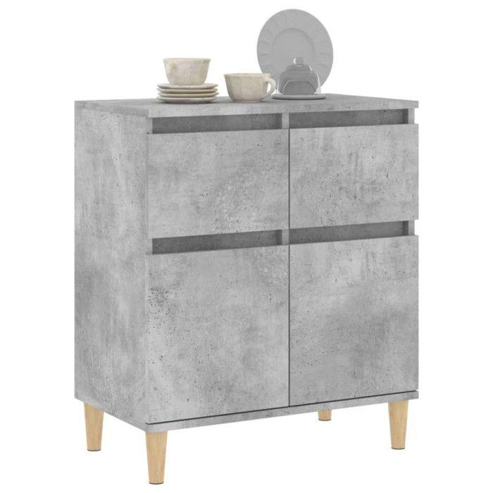 VidaXL Buffet Gris béton 60x35x70 cm Bois d'ingénierie 819680