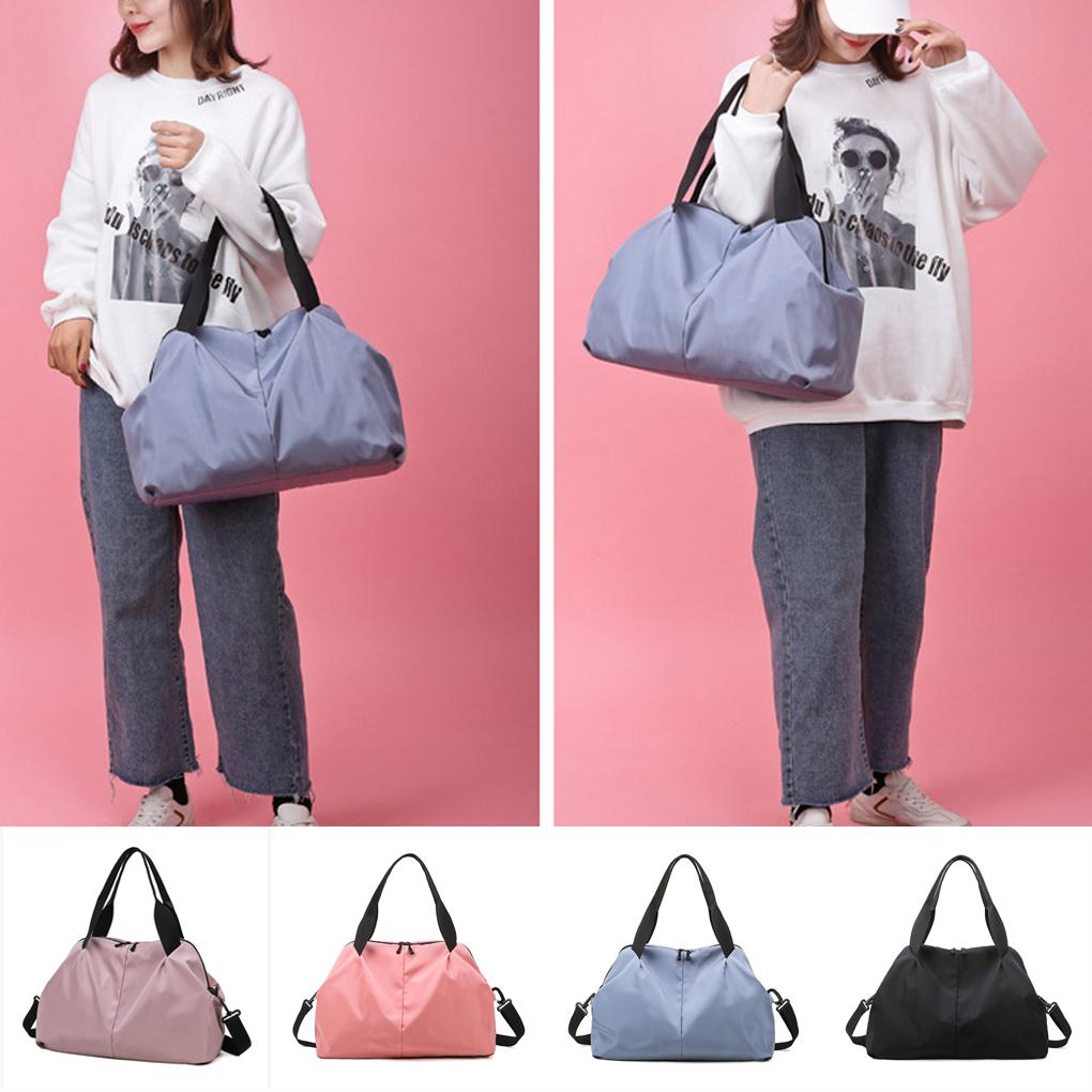 Travelling Bag Solid Color Replacement Telescopic Large Capacity Single Shoulder Lifting Handle Fitness Yoga Bags Pouch