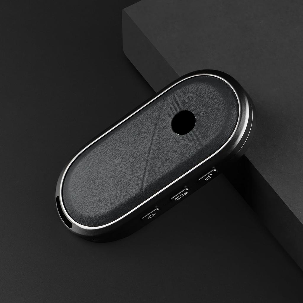 KUNGKIC Aluminum Alloy Leather Protector Smart Key Case Keychain for Mini Cooper S F65 F66 F67 Countryman U25 ACEMAN J05