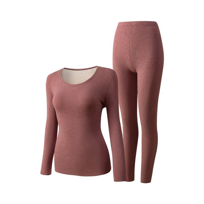 Brand Matching Style Cashmere Thermal Underwear Set for Couples: Women's Autumn/Winter Warm Rabbit Wool Base Layer Top and Bottom