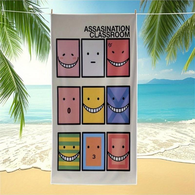 

Assassination Anime Bath & Beach Towel - Soft Quick-Dry Microfiber Towel with Seat Graph Designs, Highly Absorbent Large Bath W30*H60(CM)