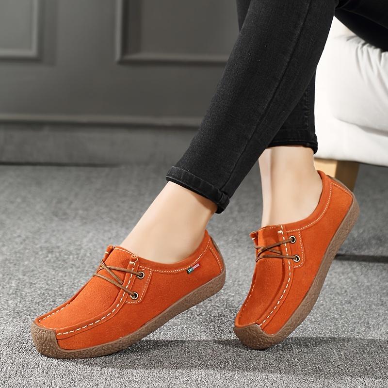 Spring Single Shoes Women Really Versatile Bean Shoes Comfortable Women Casual Flat Single Shoes Lace Up