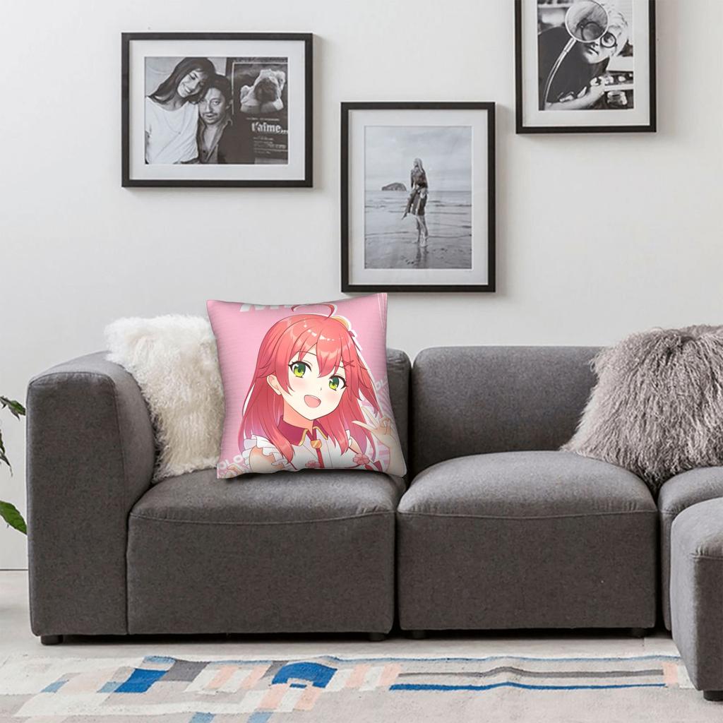 Hot Girl Kawaii Sakura Miko Pillow Cover Comfy Cushion Cover Funny Pillow Case For Living Room Sofa