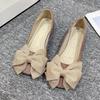Fashion With Bow Slip-on Ladies Footwear Square Toe Women's Flat Shoes Lastest Non 39 2025 Summer Chic Point Discount Stylish Promotion
