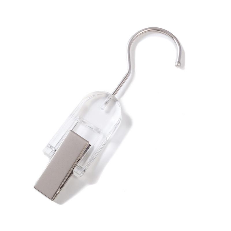 Multi-Purpose S Hook with Clip for Clothes, Coats, Hats, and Shoes