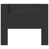 Storage Headboard with LED Black Wood Based Material