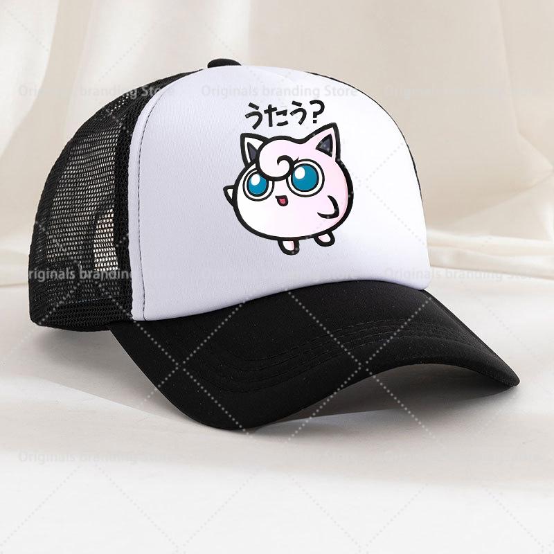 Summer Baseball Cap Cartoon Anime Figure Pokemoned Print Hat Boy Girl Breathable Kid Hat HipHop NetCap Kawaii Kids Toy Gift
