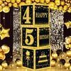 Black and Gold 18th 30th Birthday Box Birthday Party Decorations for Home Birthday Box Happy BIrthday Baby Shower Party Supplies