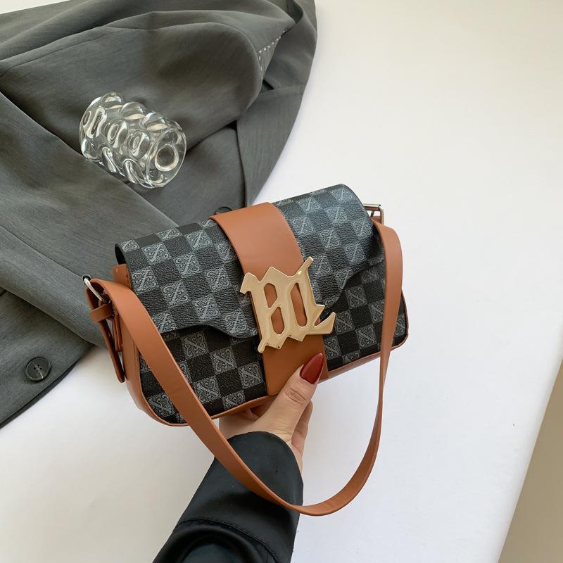 Модная городская женская сумка подмышкой, летняя, новая, нишевая, ретро-дизайн, старый цветок, одна сумка на плечо, маленькая квадратная сумка