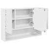 Bathroom Furniture Set with Shelf 3 Pcs White Plywood and Metal