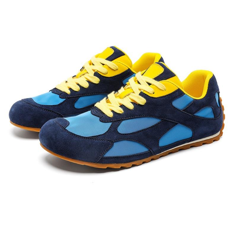 B family women's versatile autumn new color matching round head retro sports and leisure lace-up single shoes women