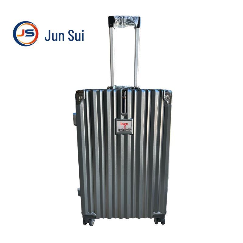 Military-Style Aluminum Frame Spinner Suitcase