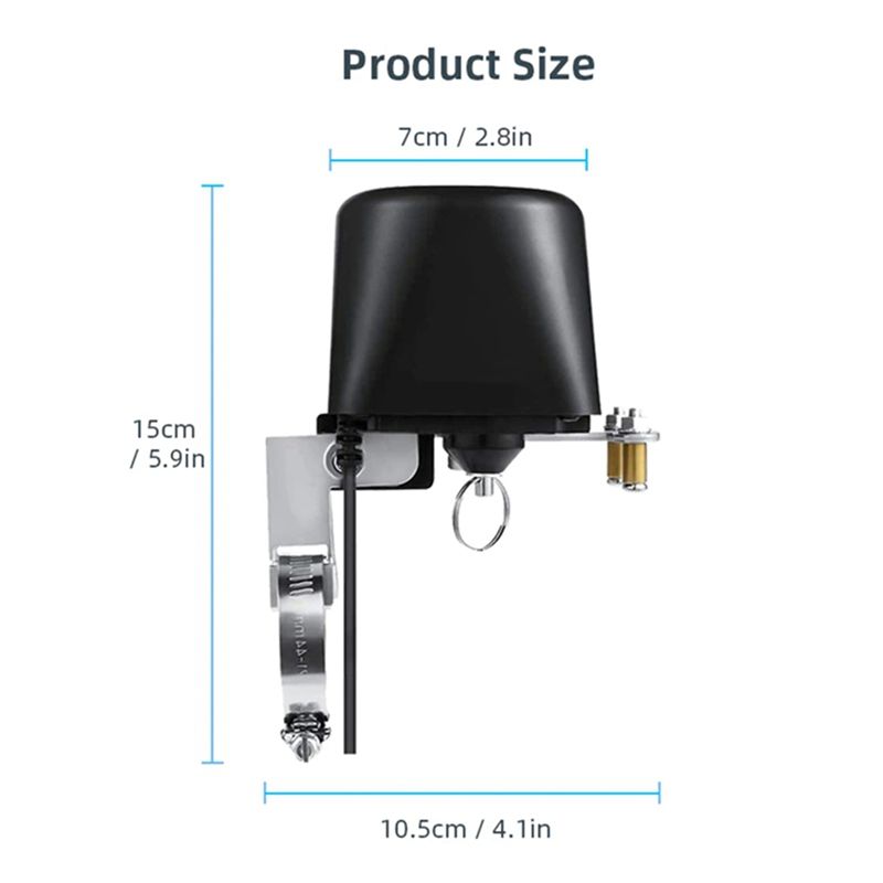 AEE4-Tuya Smart Zigbee 3.0 Gas Valve Mechanical Valve Switch Bluetooth Valve Control (US Plug)