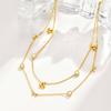 Wind Niche Sweet Girl Thin Chain Collarbone Chain Stainless Steel Diamond Cherry Bow Necklace Nc-2393