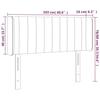 3123466 vidaXL Tête de lit à LED Noir 103x16x78-88 cm Tissu