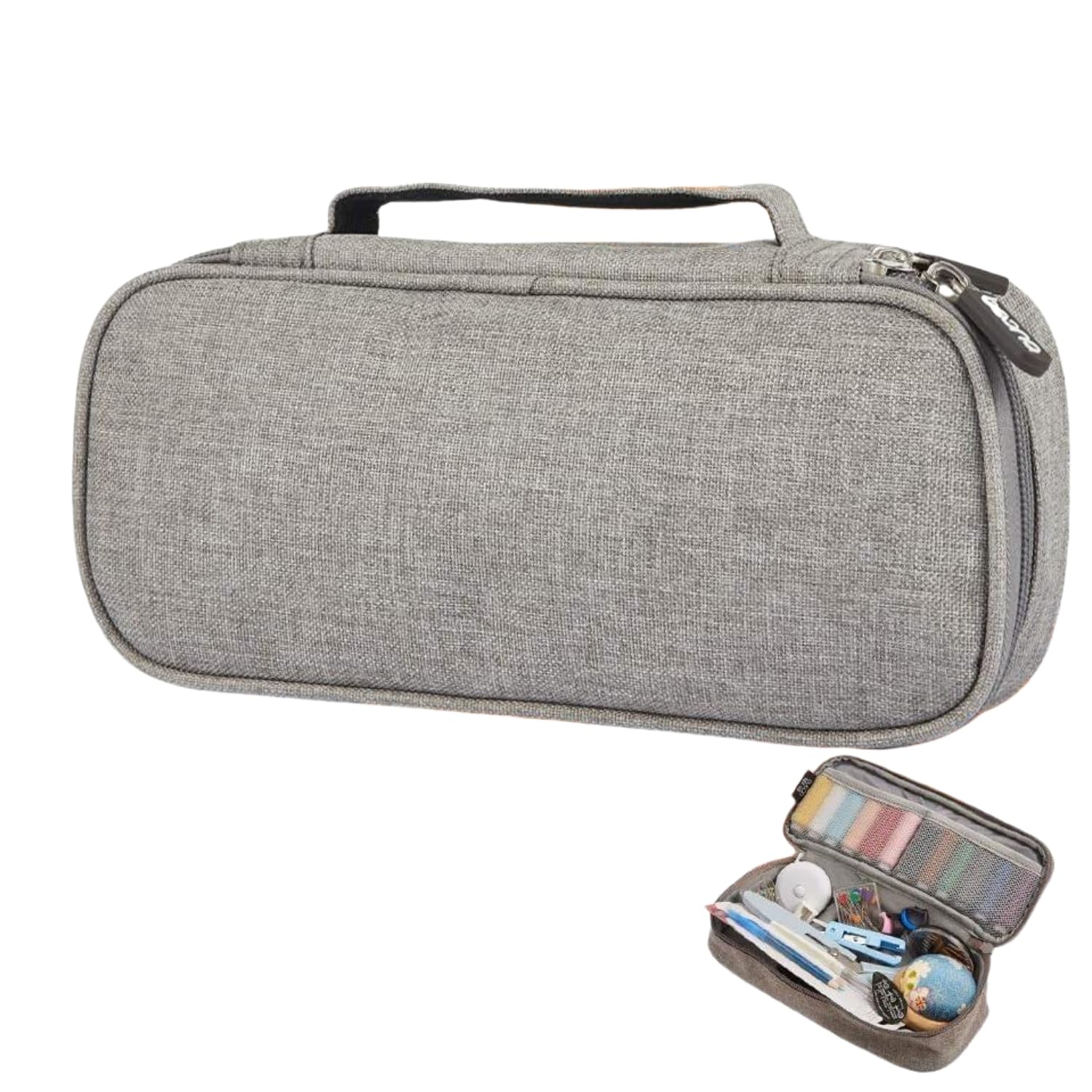 

Himalaya Sewing 12 Vibrant Colors of Sewing Threads for Elementary School and and Storage Pouch with Travel Pouch for Miscellaneous and Small Perfect серый